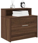 vidaXL Κομοδίνο με συρτάρι Καφέ Δρυς 51x31x47 εκ.