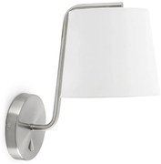 Φωτιστικό Τοίχου - Απλίκα Berni 29328 E27 15W Satin Nickel Faro Barcelona