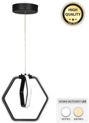 Φωτιστικό οροφής Led Holt Megapap μεταλλικό μονόφωτο χρώμα μαύρο 22x16x63εκ.