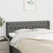 vidaXL Κεφαλάρι με Πτερύγια Σκούρο Γκρι 147x16x78/88 εκ. Υφασμάτινο