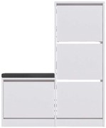 Παπουτσοθήκη Dude 779HMS4115 105x26x118,5cm White Μοριοσανίδα, Μελαμίνη