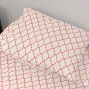 Μαξιλαροθήκη (50x70) Dimcol Windows White-Coral 161