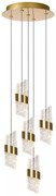 Φωτιστικό Κρεμαστό Lucide 13496-36-02 KLIGANDE Χρυσό Χρώμα (Gold Coloured)|Διάφανο (Transparent) 2700 K