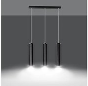 Κρεμαστό Φωτιστικό Οροφής Ράγα 3xGu10 Ατσάλι LUNA Made in Poland Emibig-956/3-Μαύρο 956/3