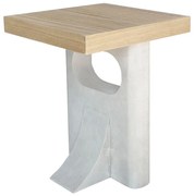 PILONAS SIDE TABLE ΦΥΣΙΚΟ ΓΚΡΙ ΑΝΟΙΧΤΟ 40x40xH50cm - 04-0969