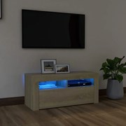Έπιπλο Τηλεόρασης με LED Sonoma Δρυς 90x35x40 εκ. 804322
