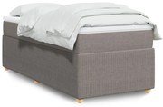 Κρεβάτι Boxspring με Στρώμα Taupe 80x200 εκ. Υφασμάτινο