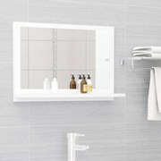 Καθρέφτης Μπάνιου Λευκός 60 x 10,5 x 37 εκ. Επεξ. Ξύλο 804562