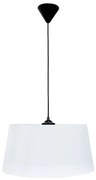 Κρεμαστό Φωτιστικό Οροφής 1xE27 Πλαστικό Φ35cm Drum Heronia Lighting 35-0079 Ασπρόμαυρο