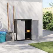 Ντουλάπι Αποθ. Εξ. Χώρου Γκρι/Μαύρο 65x37x85 εκ. Πολυπροπυλένιο 364199