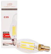 Artekko Filament Candle Λάμπα LED Κερί C35 4W 2700K 85-265V E14 Clear (3.5x3.5x11.5)cm