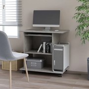 Γραφείο Υπολογιστή Γκρι Σκυροδέματος 80x50x75 εκ. Επεξ. Ξύλο 802898