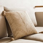 Μαξιλαροθήκη Διακοσμητική 488 Natural Gofis Home 43X43 Βαμβάκι-Φυσική Ίνα