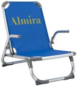 Καρέκλα Παραλίας ALMIRA C5053.01 Αλουμινίου με Ψηλή Πλάτη Βαρέως Tύπου Μπλέ 56x70x66 εκ. 56x70x66 εκ.