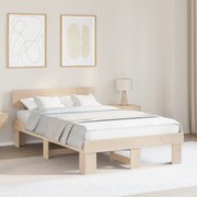 vidaXL Σκελετός Κρεβατιού Καφέ 120 x 200 cm Μασίφ ξύλο πεύκου
