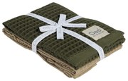 Ποτηρόπανα 0802 (Σετ 2τμχ) Olive-Green Das Home 40x60cm 100% Βαμβάκι