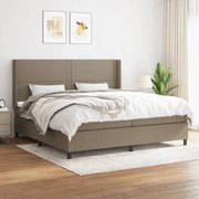 ΚΡΕΒΑΤΙ BOXSPRING ΜΕ ΣΤΡΩΜΑ TAUPE 200X200 ΕΚ. ΥΦΑΣΜΑΤΙΝΟ 3131381