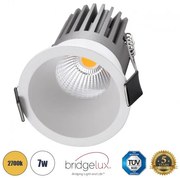 Χωνευτό Σποτ Downlight LED TrimLess 7W Λευκό-Θερμό 2700K MICRO-B 60243 Globostar 60243 Λευκό