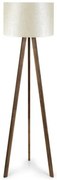 Φωτιστικό Δαπέδου Rosling Mdf- Ύφασμα Pvc Καρυδί-μπεζ 38x21x140εκ GP029-0001,6 Megapap-GP029-0001,6-Μπεζ GP029-0001,6