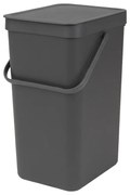 Brabantia Sort&Go κάδος χωριστής συλλογής 648978, 16 l, Χειρολαβή, Επιτοίχιος, Σκούρο γκρι