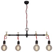 Φωτιστικό Οροφής - Ράγα HL-083T-4 77-2792 Hikari Brown Rusty  Homelighting Μέταλλο