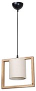 Φωτιστικό οροφής μονόφωτο Sereda Ε27 καφέ - cream 28x14x27 εκ. 28x14x27 εκ.