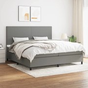 ΚΡΕΒΑΤΙ BOXSPRING ΜΕ ΣΤΡΩΜΑ ΣΚΟΥΡΟ ΓΚΡΙ 200X200 ΕΚ. ΥΦΑΣΜΑΤΙΝΟ 3141642