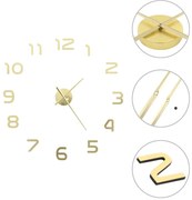 vidaXL Ρολόι Τοίχου Τρισδιάστατο Μοντέρνο Χρυσό 100 εκ. XXL