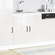 vidaXL Ντουλάπι βάσης νεροχύτη Kalmar Γυαλιστ. Λευκό 80x46x81,5 εκ.