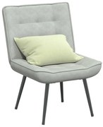 vidaXL Καρέκλα χαλάρωσης Ανοιχτό γκρι 64x74x84 cm Βελούδο