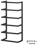 Θήκη πετσετών πενταπλή επίτοιχη Sealskin, Geesa Black Matt 30746-400