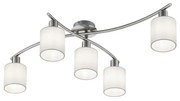 Φωτιστικό Οροφής - Πλαφονιέρα Garda 605400501 White Trio Lighting Μέταλλο,Ύφασμα