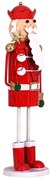 Χριστουγεννιάτικη Διακοσμητική Φιγούρα Μολυβένιος Στρατιώτης 282-225-005 14x10x41cm Red-White