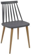 Καρέκλα Lavida Anthracite ΕΜ139,4 43x48x77cm Σετ 4τμχ Metal, Polypropylene