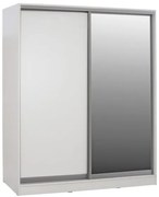 ΝΤΟΥΛΑΠΑ ADLER ΜΕΛΑΜΙΝΗΣ ΛΕΥΚΗ ΜΕ ΚΑΘΡΕΠΤΗ HM2437.03  180X60X210Υεκ.