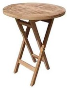 Bliumi  Τραπέζι Πτυσσόμενο Στρογγυλό 60x60x75cm Teak Bliumi 5051G BEST-21234165