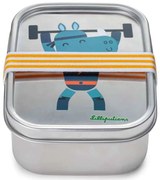 Φαγητοδοχείο Super Marius LI84469 Με Ελαστικό Ιμάντα 17x13x7cm Ανοξείδωτο Grey Lilliputiens Ανοξείδωτο Ατσάλι