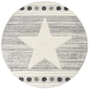Beauty Home Ροτόντα Loop 133x133 Art 9559 Grey White Γκρι Λευκό