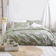 Σεντόνια Mathilde Με Λάστιχο (Σετ 3τμχ) Green Ρυθμός Ημίδιπλο 160x260cm 100% Cotton