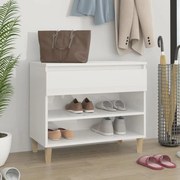 vidaXL Παπουτσοθήκη Γυαλιστερή Λευκή 70x36x60 εκ. Επεξεργασμένο Ξύλο