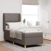vidaXL Κρεβάτι Box Spring με Στρώμα Taupe 80x200 εκ. Υφασμάτινο