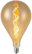 V-TAC Λάμπα LED E27 A160 Spiral Filament 4W 230V 250lm 300° IP20 Ζεστό Λευκό Amber Γυαλί 23166