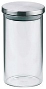 Δοχείο Αποθήκευσης Baker 10766 Φ7,5x14cm 350ml Clear-Inox Kela Ατσάλι,Γυαλί