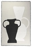 Ριχτάρι Eva Μπεζ/Μαύρο 100% Βαμβάκι Π130 x Μ180 cm BROSTE COPENHAGEN