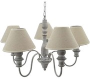 Φωτιστικό Οροφής Antique 814695 65x65cm 5x14 40W Grey-Beige Ankor