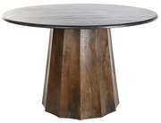 Τραπεζαρία DKD Home Decor Μαύρο Καφέ Μάρμαρο Ξύλο από Μάνγκο 120 x 120 x 76 cm