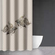 Κουρτίνα Μπάνιου Sea-Water Des 622 Beige Saint Clair 240Πx185Υ 240x185cm Πολυέστερ