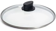 Καπάκι Μαγειρικών Σκευών S24ELM 24cm Clear-Black Woll Γυαλί