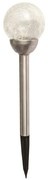 Eurolamp Ηλιακό Φωτιστικό Κήπου Φ8xY38.5cm IP44 0.1W RGB Ασημί 145-20851