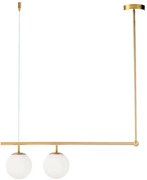 Φωτιστικό Οροφής Δίφωτο Aca Thetis V360502P Brass
